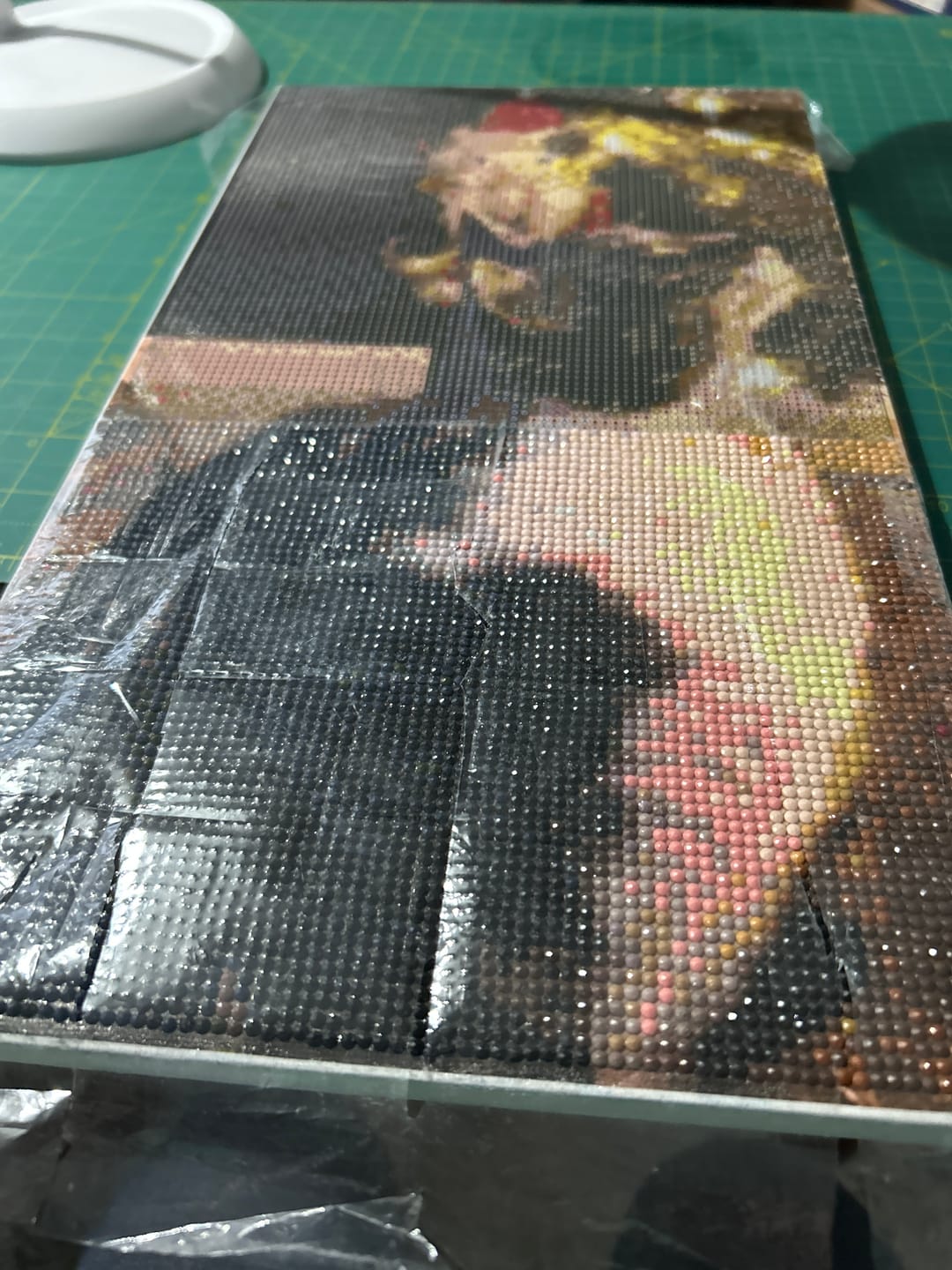 Customer photo review of Personalised Crystal Art Canvas Kit