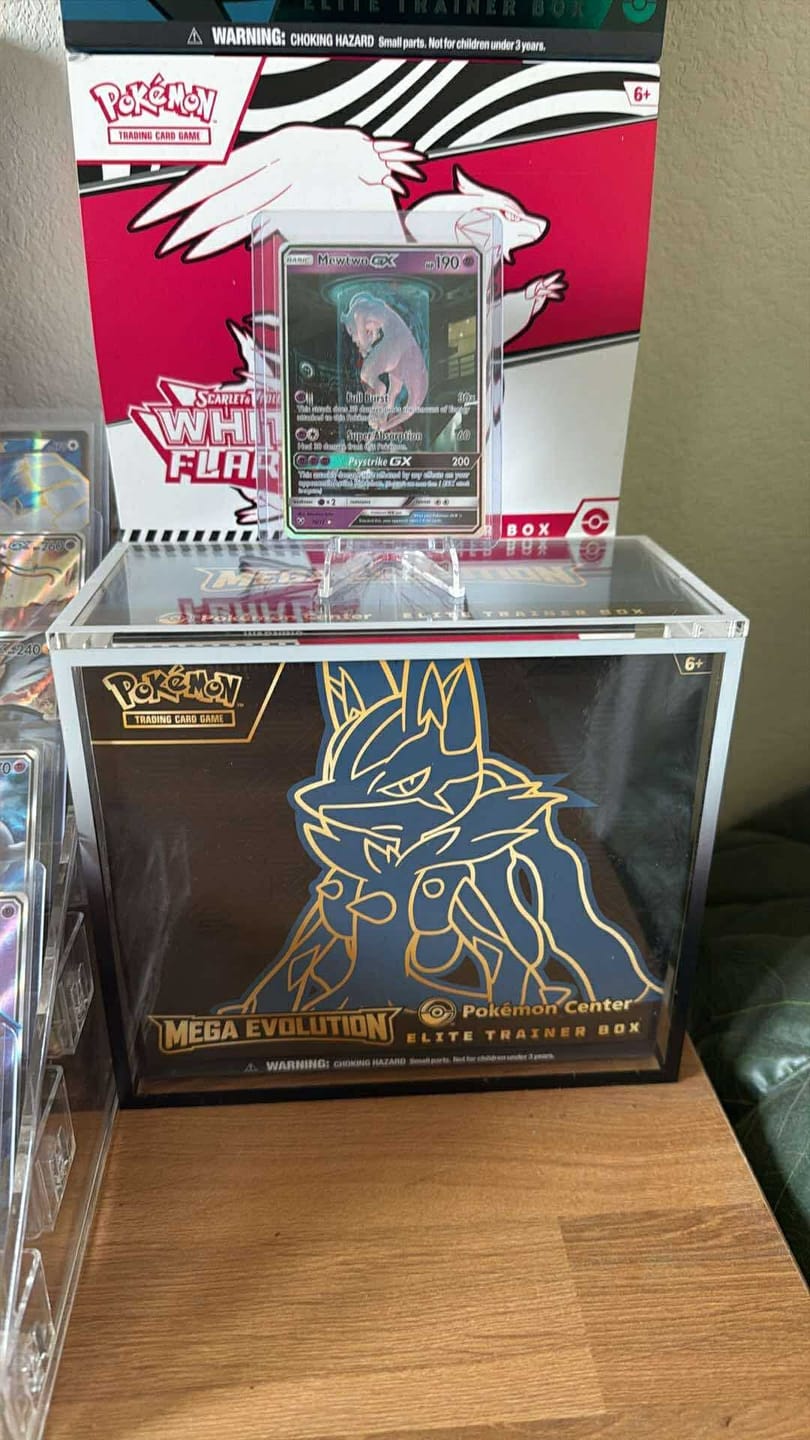 Customer photo review of Premium Colored Acrylic Pokemon Elite Trainer Box Case