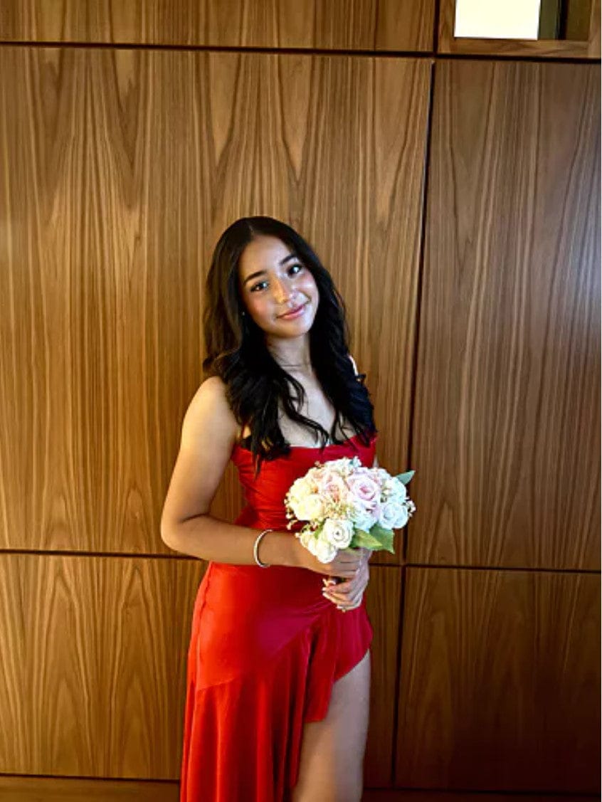 Customer photo review of Samira Robe Longue - Red