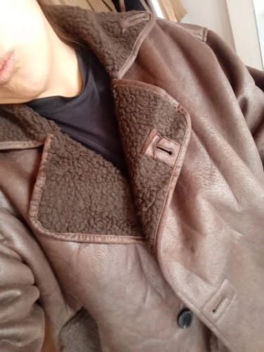 Customer photo review of Lilly Faux Leather Jacket