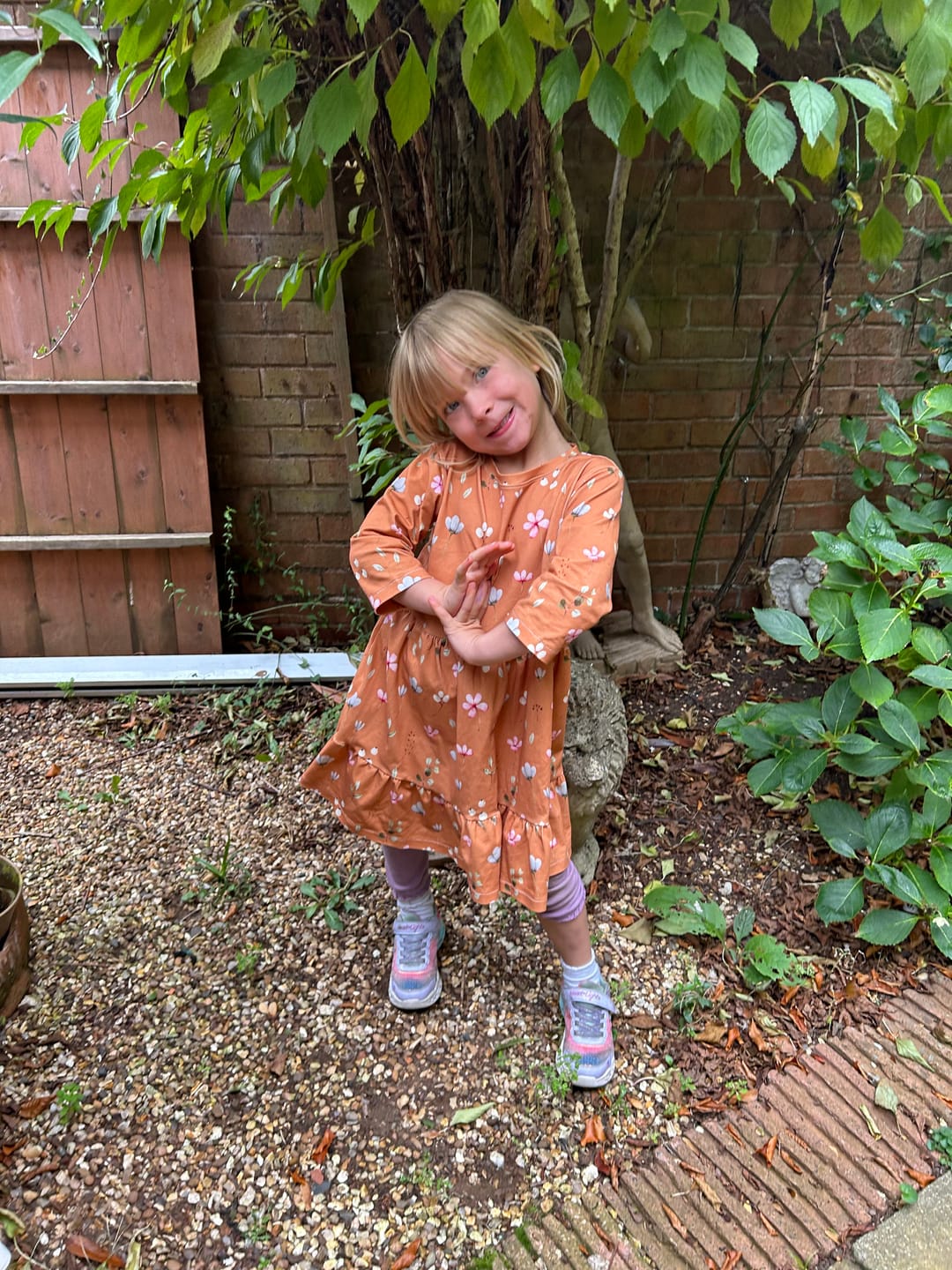 Customer photo review of Scattered Flowers Cotton Jersey Fabric