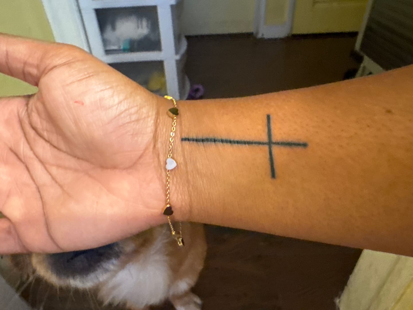 Customer photo review of Hearts Anklet