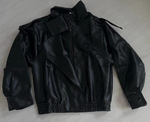 Customer photo review of Lucille Asymmetrical Leather Jacket