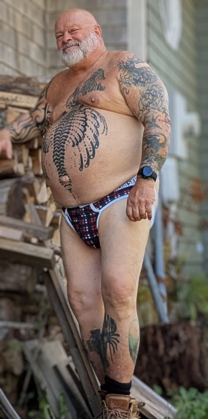Customer photo review of Bear Skn Jockstrap - Flaming Plaid