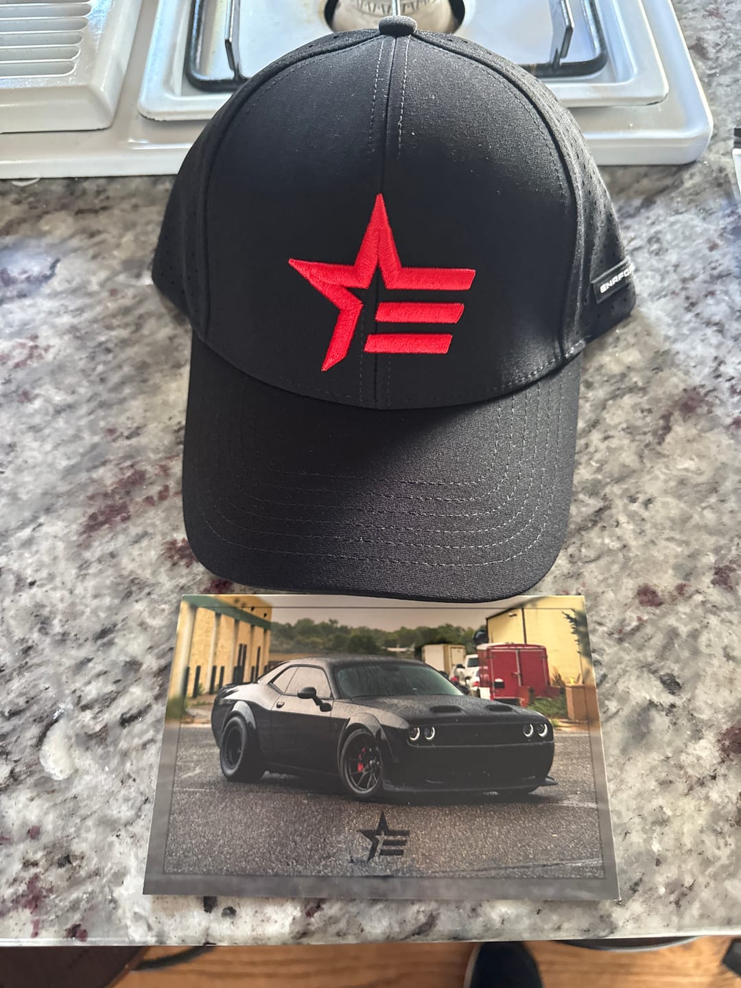 Customer photo review of Rogue Snapback - Black/Red