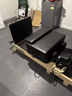 Customer photo review of Foldable Wooden Pilates Reformer
