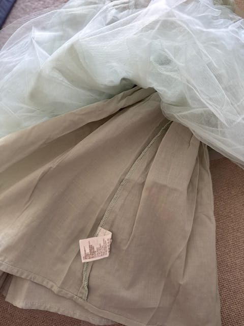 Customer photo review of Dave&Bella Toddler Girls Autumn Grey Green Mesh A-line Princess Dress