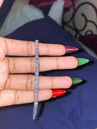 Customer photo review of Round Cut Zirconia Tennis Bracelet