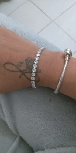 Customer photo review of Round Cut Zirconia Tennis Bracelet