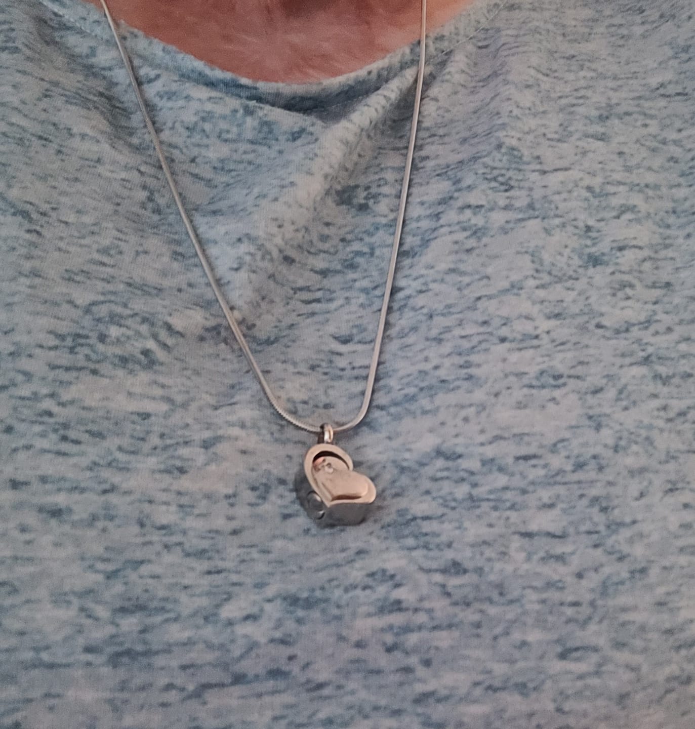Customer photo review of Heart Urn Pendant