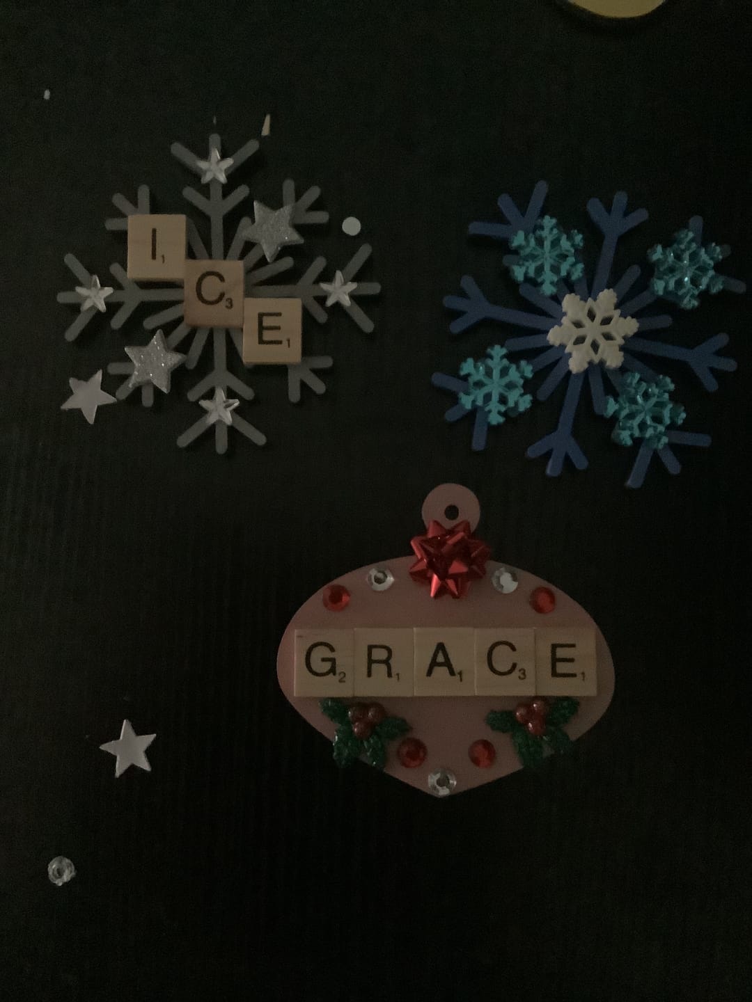 Customer photo review of Unfinished Wood Snowflake Shape | Winter Decor | DIY Craft Cutout | up to 46" DIY
