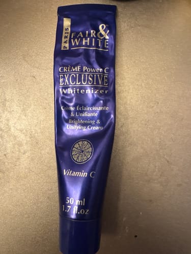 Customer photo review of Fair and White Exclusive Cream with Vitamin C 1.7 Fl oz / 50 gr