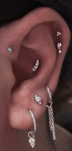 Customer photo review of Cartilage Hoop (18g)