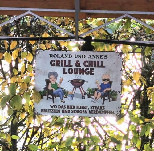 Customer photo review of Mein Grillplatz - Personalisiertes Gartenschild