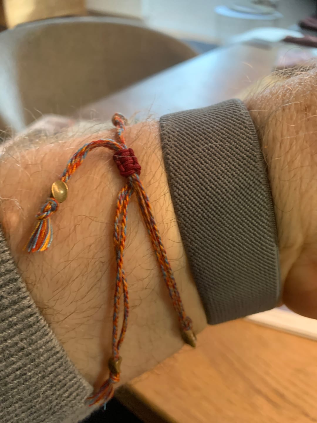 Customer photo review of Tibetisches Glücksarmband aus Kupfer