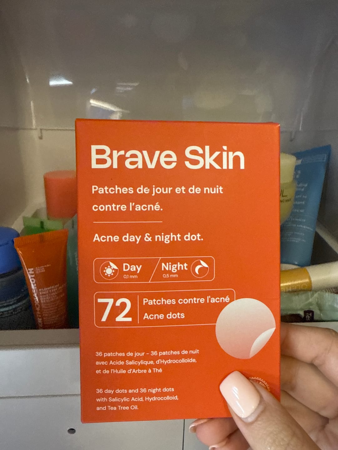 Customer photo review of Brave Skin - Patches de jour et de nuit contre l'acné