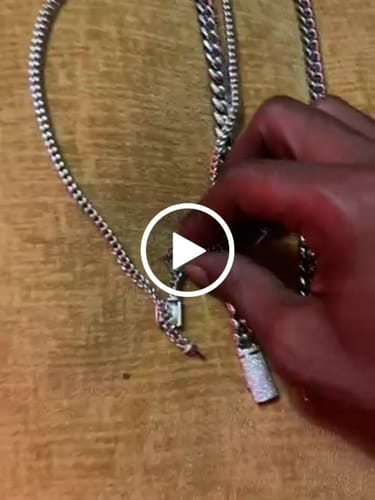 Customer video review of VVS Moissanite Miami Cuban Chain Steel / .925 Silver
