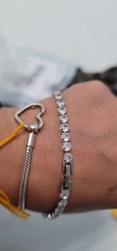 Customer photo review of Round Cut Zirconia Tennis Bracelet
