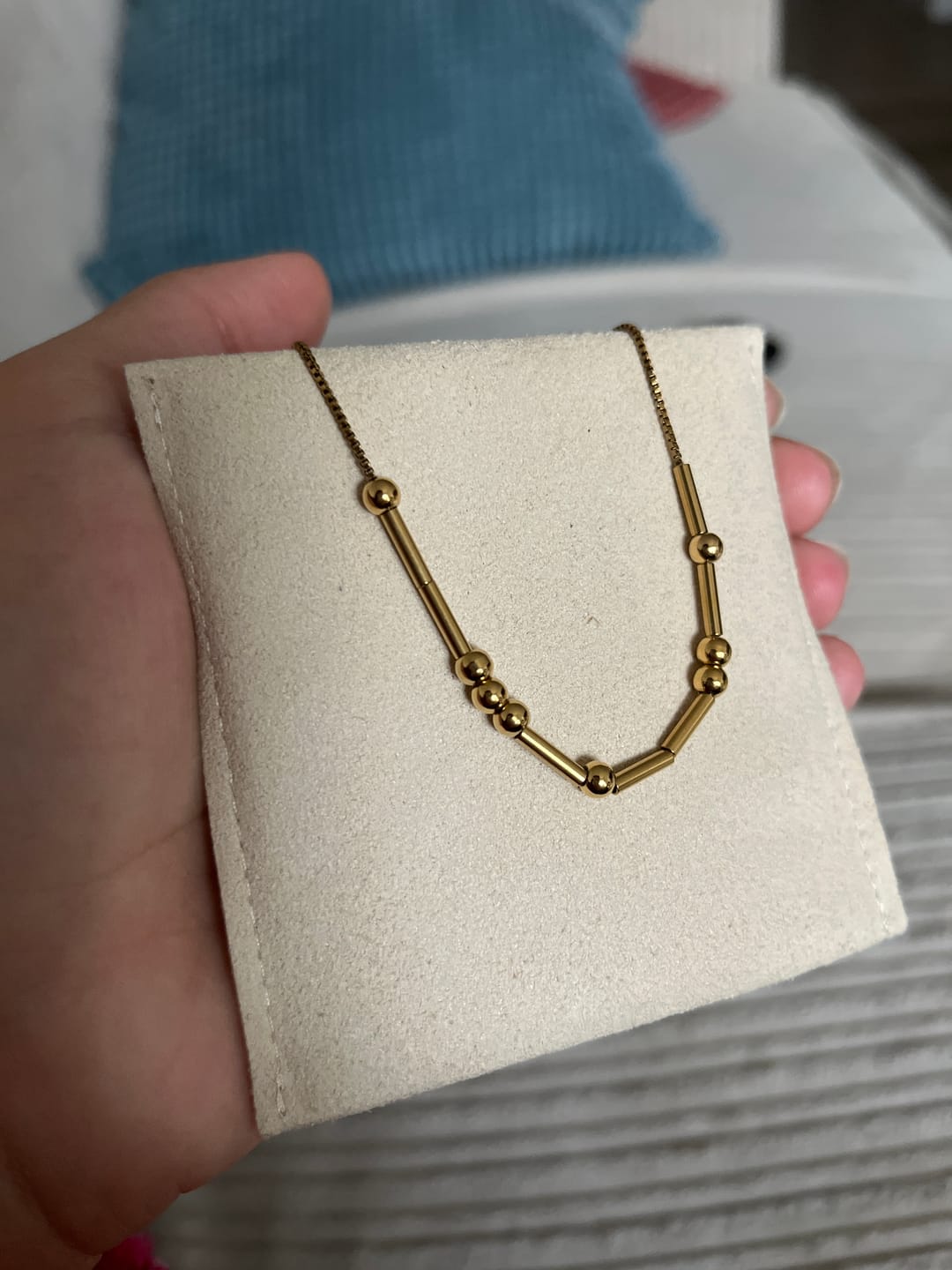 Customer photo review of Collier en code Morse