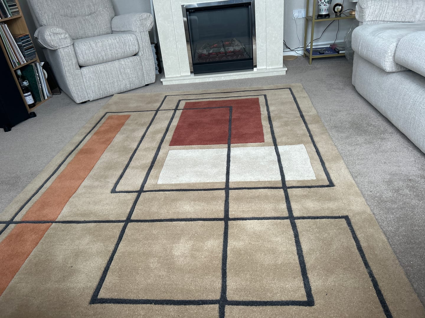 Customer photo review of Reef Rug 160x230cm RF20 Outline Terracotta Rug