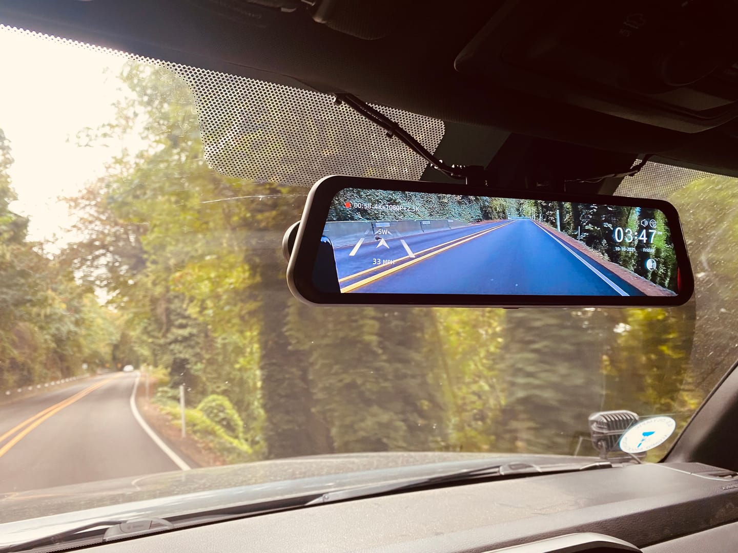 Customer photo review of WOLFBOX G900 TriPro Bumper Version 3 Channel Rearview Mirror with Exclusive 30-Month Warranty