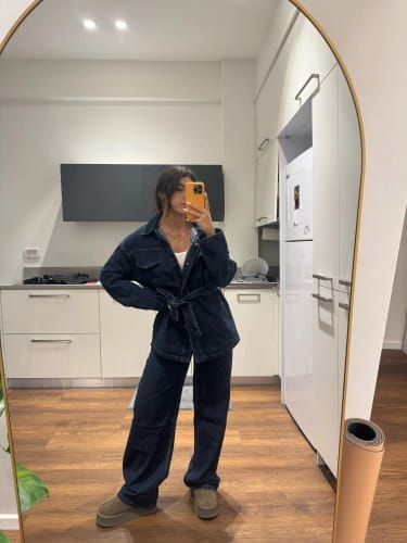Customer photo review of Suzette Belted Denim Set