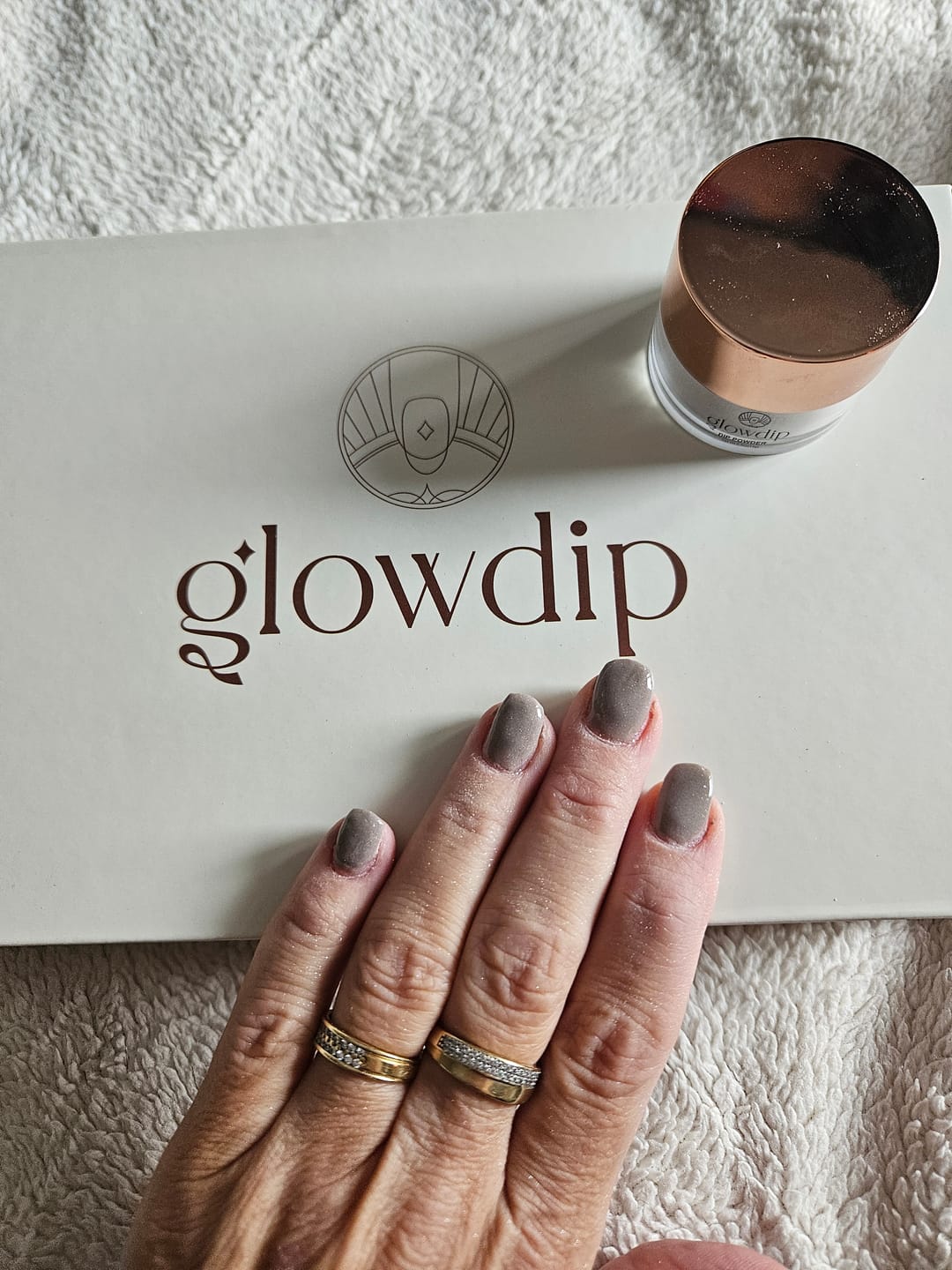 Customer photo review of Autumn Tea Gold Dipping Powder