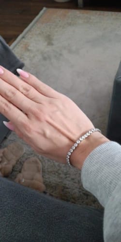 Customer photo review of Round Cut Zirconia Tennis Bracelet