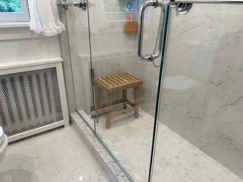 Customer photo review of 16 Inch Teak Shower Bench