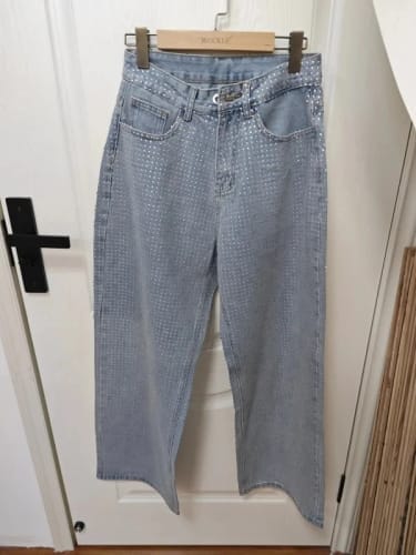 Customer photo review of Mica High-Waist Glitter Jeans