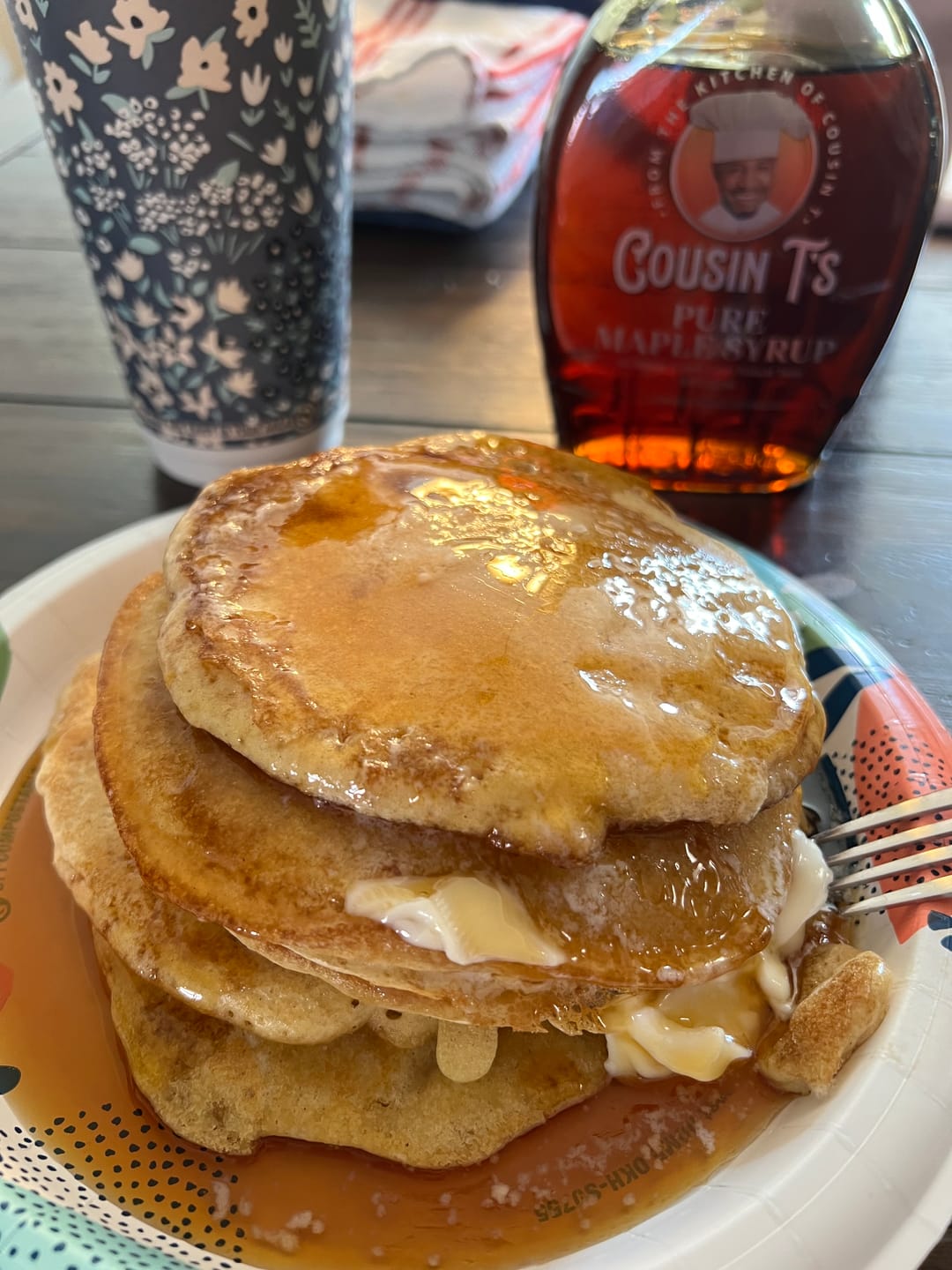 Customer photo review of Cousin T's Pure Maple Syrup