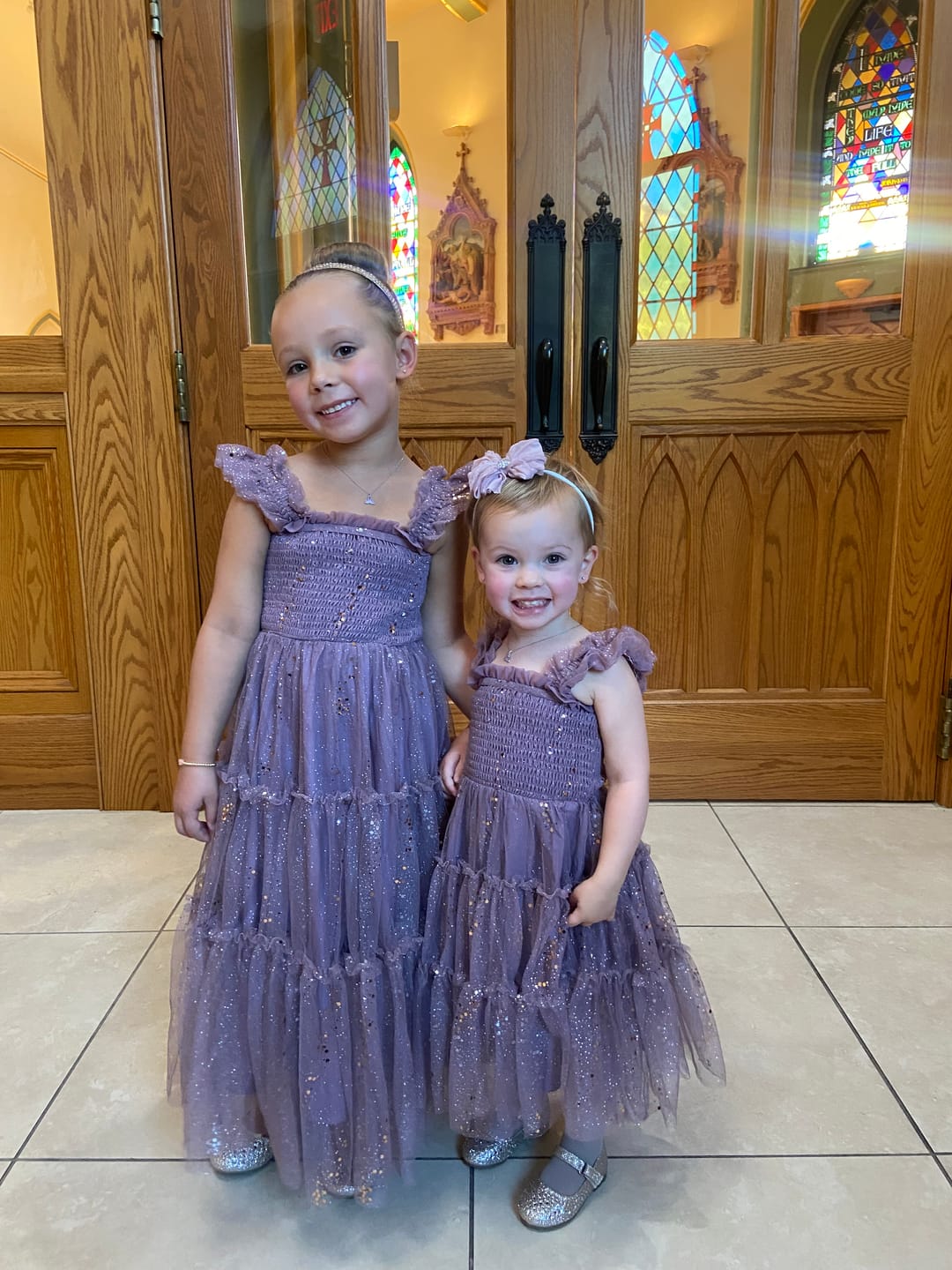 Customer photo review of Glimmer Dress - Sugared Plum