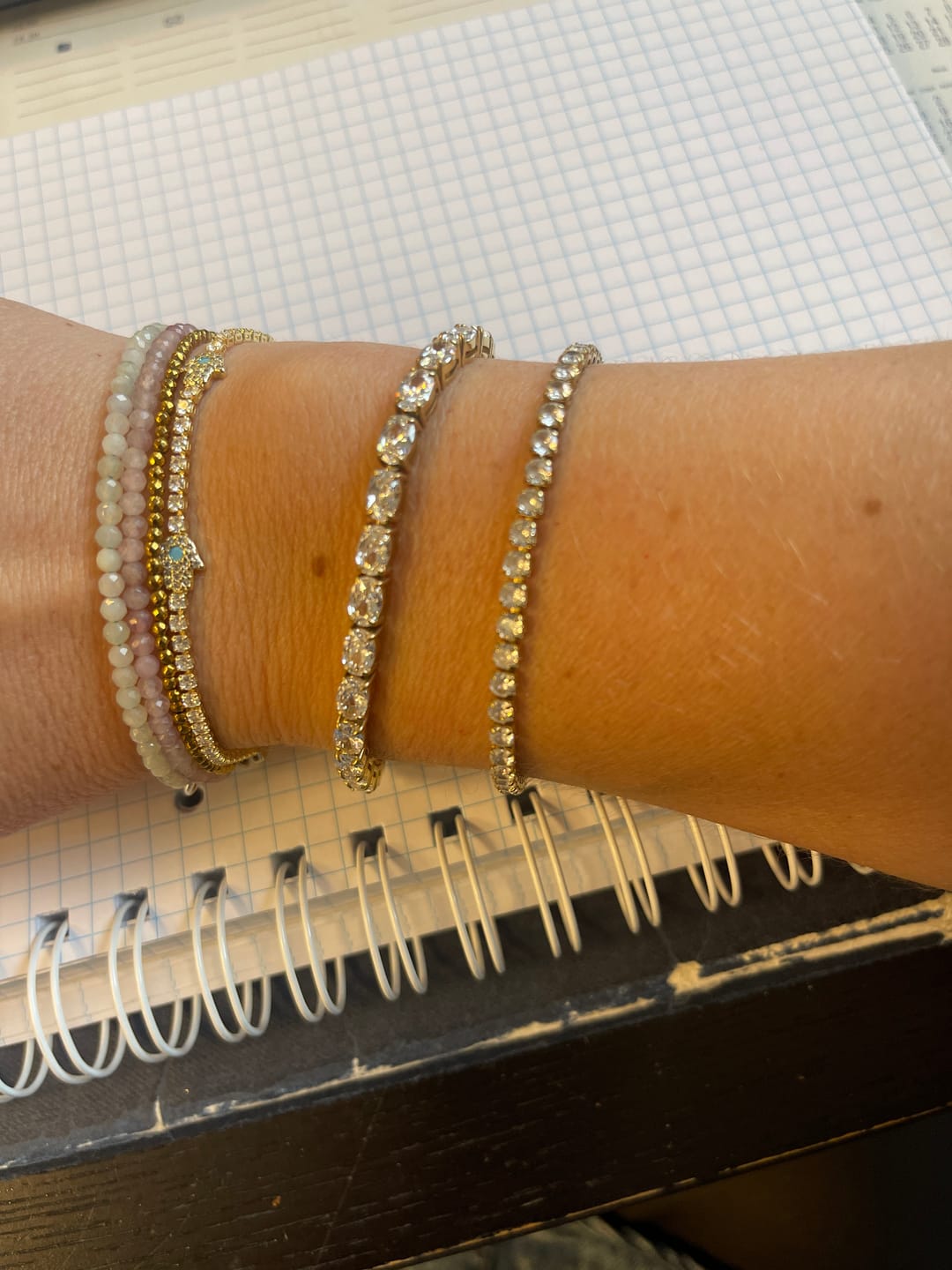 Customer photo review of Oval Tennis Bracelet