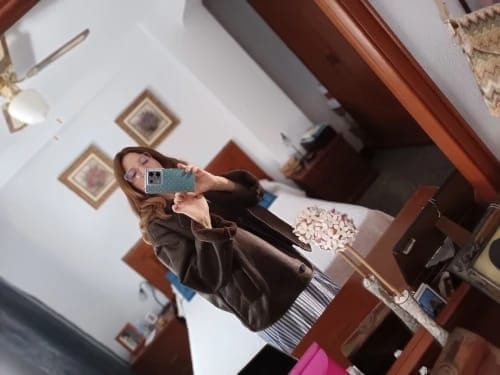 Customer photo review of Lilly Faux Leather Jacket