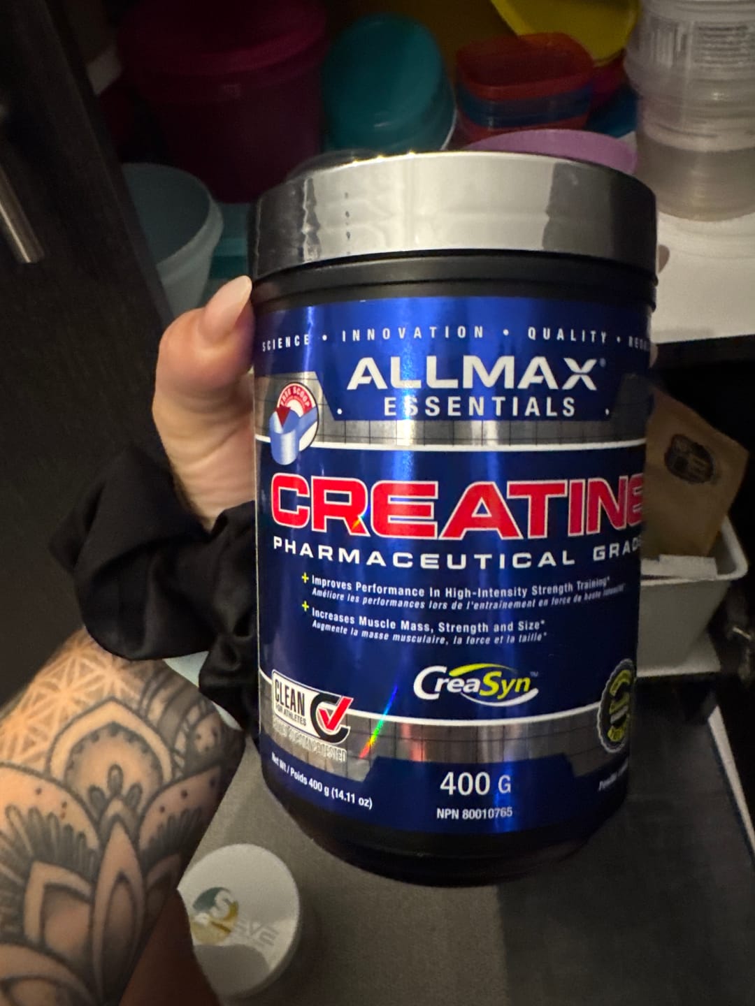 Customer photo review of Allmax - Creatine Monohydrate - 100g-1000g