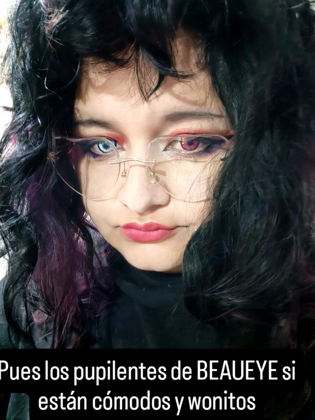 Customer photo review of Cosplay KOI Blue Colored Contact Lenses