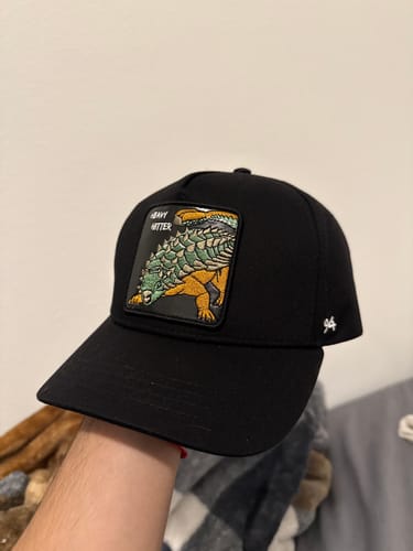 Customer photo review of Anklyosaurus - "Heavy Hitter" Trucker Hat