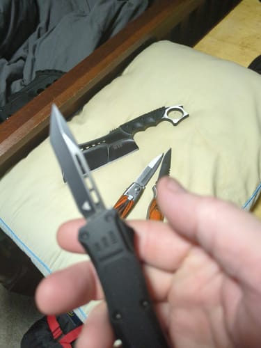 Customer photo review of VT Mini Black Phantom D/A OTF Knife