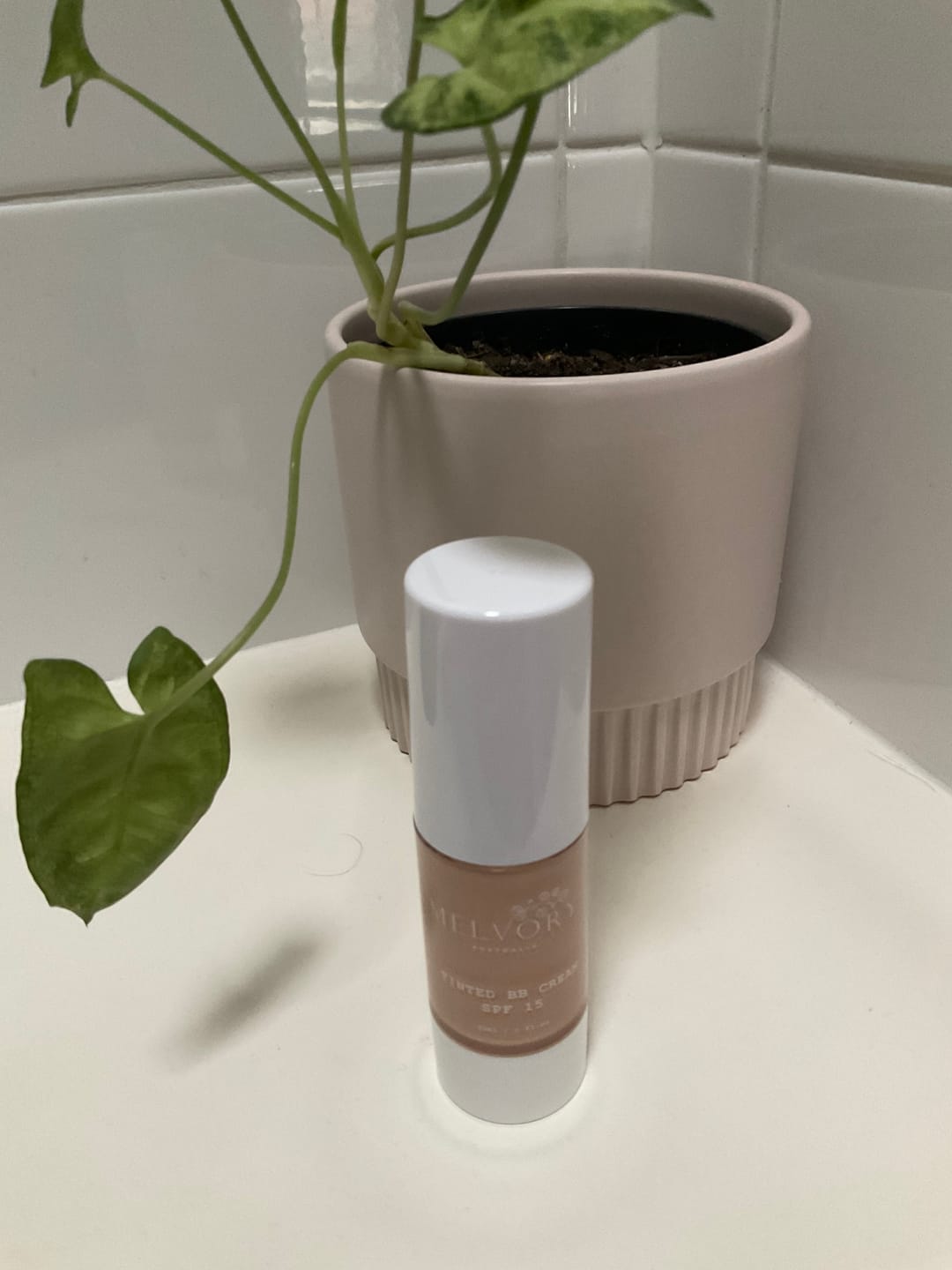Customer photo review of NEW! Tinted BB Cream SPF 15