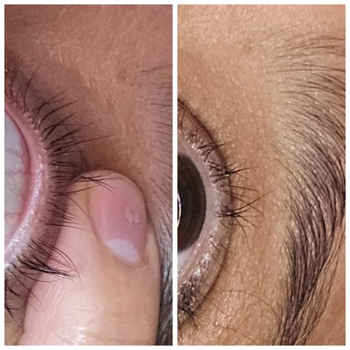 Customer photo review of Suero para pestañas y cejas
