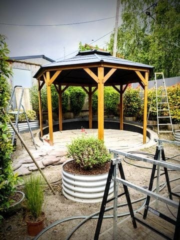 Customer photo review of Zedernholz Gazebo EGGI - 396cm x 396cm