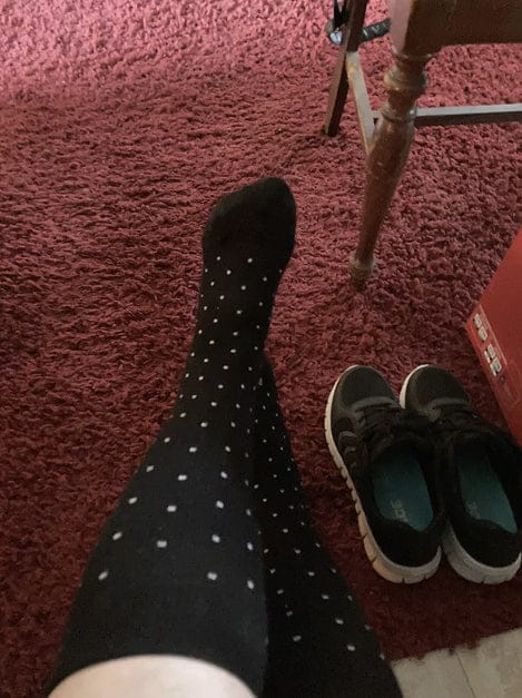 Customer photo review of Compression Socks - Cloud Slides