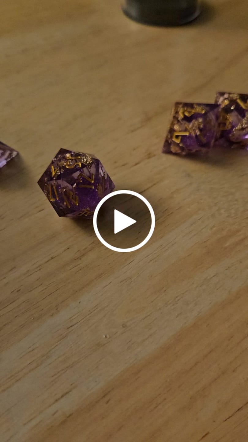 Customer video review of Purple Mage Liquid Core Dice Set