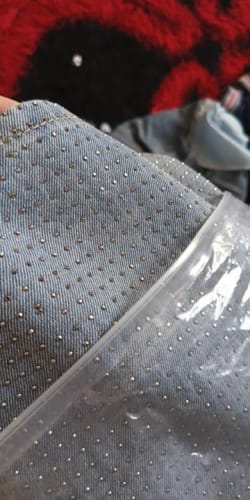 Customer photo review of Mica High-Waist Glitter Jeans
