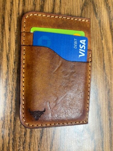 Customer photo review of Mansfield Minimalist Wallet