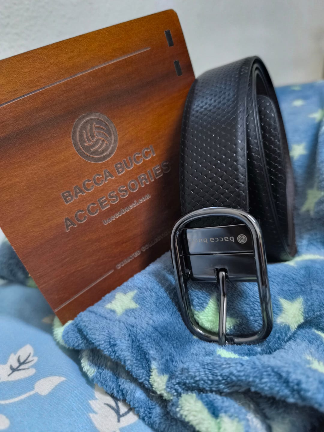 Customer photo review of Bacca Bucci Auto reversible dress belt with Genuine Leather