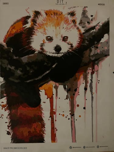 Customer photo review of Malen nach Zahlen - Kleiner roter Panda - by Tiny Tami