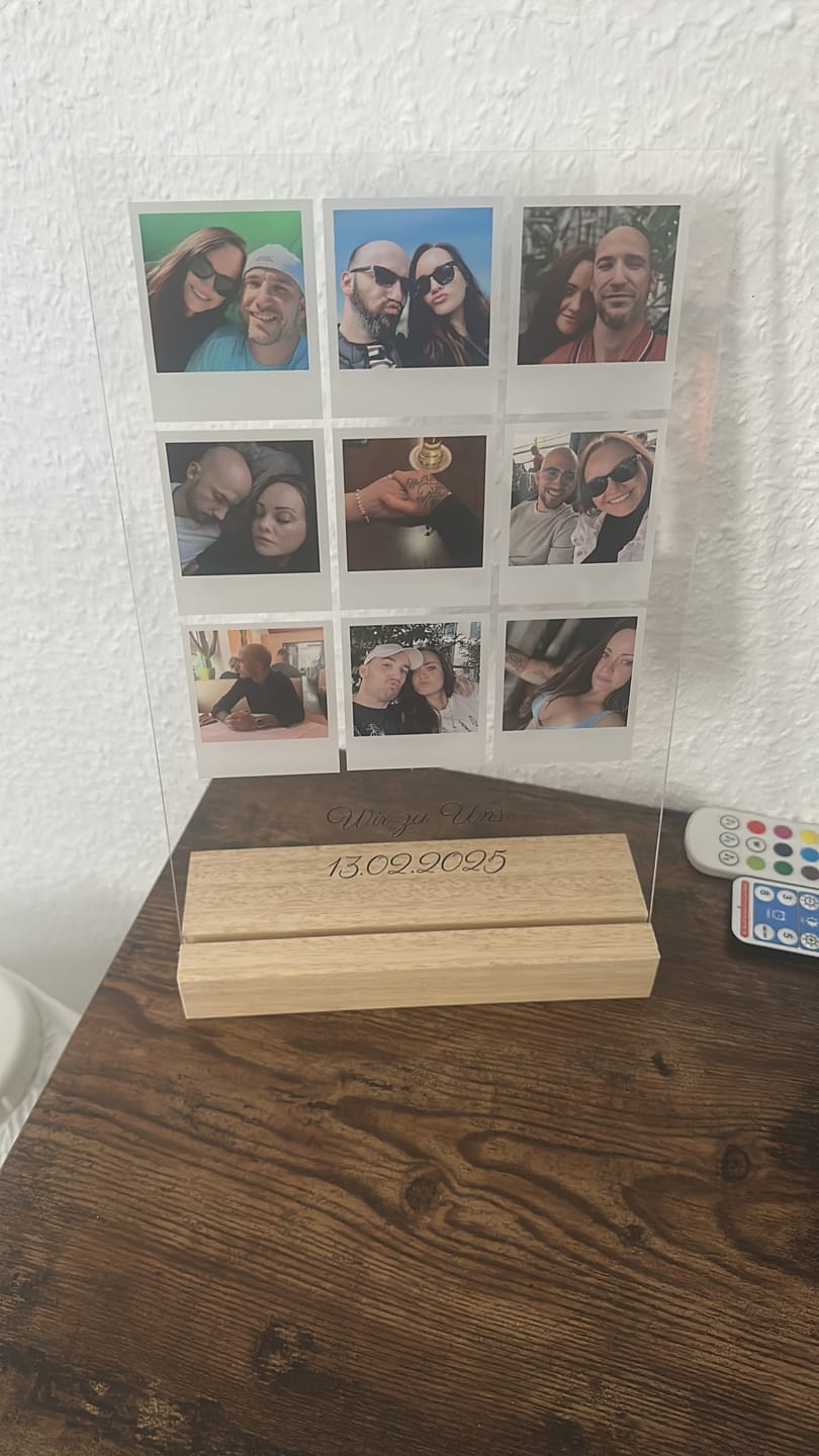 Customer photo review of Du und ich für immer - Personalisierte Acryltafel (20x30)