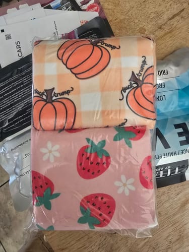 Customer photo review of Subtle Trump Sucks Strawberry Seeds Hand Towel