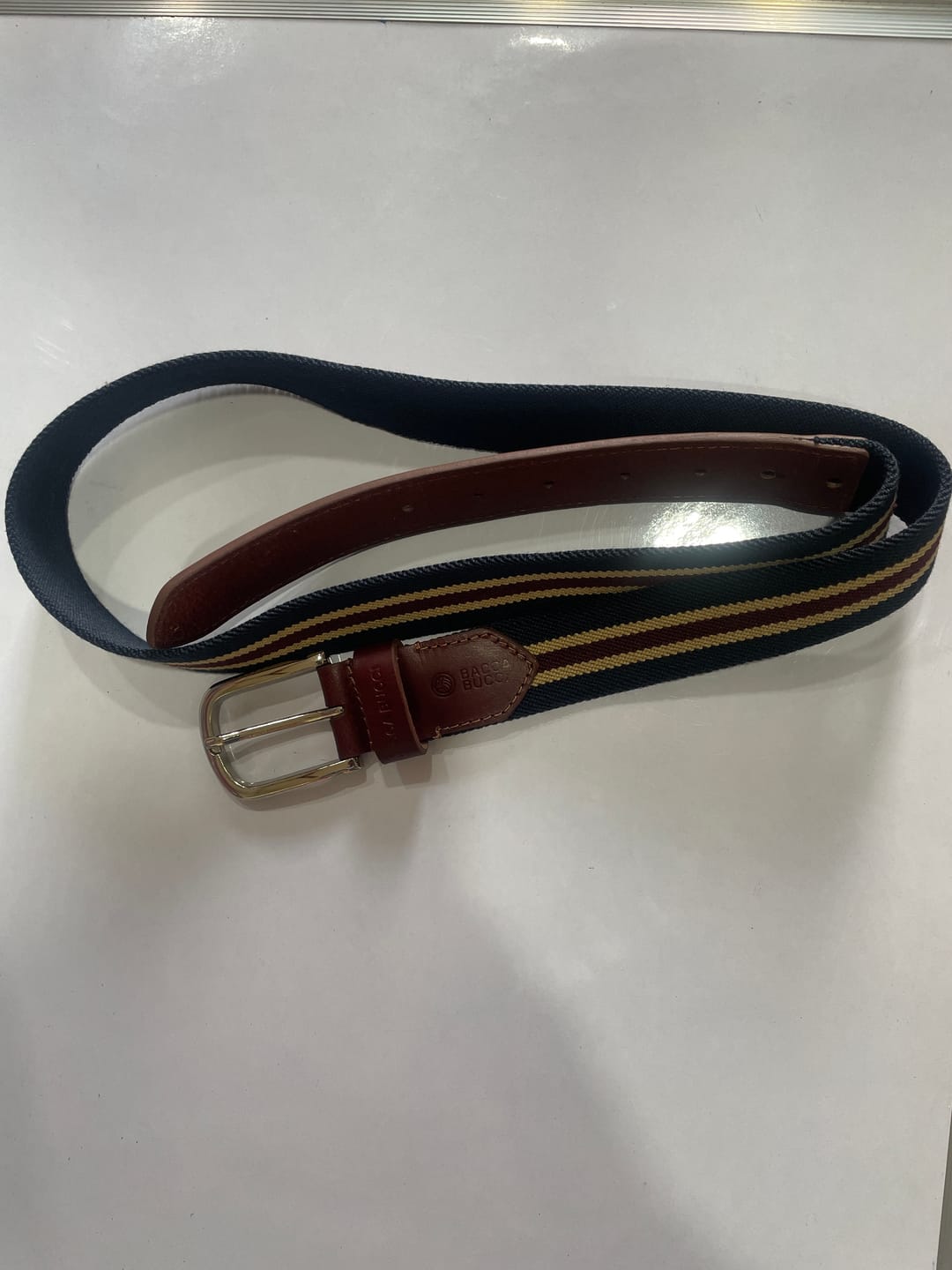 Customer photo review of Bacca Bucci Mens Comfort Stretch Casual Fabric Belts